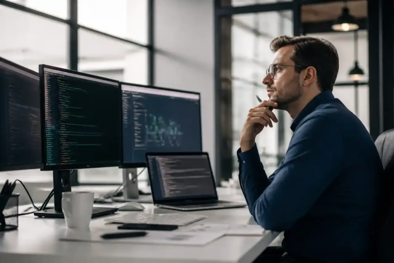 Architecture logicielle moderne combinant React, SEO technique et infrastructure cloud