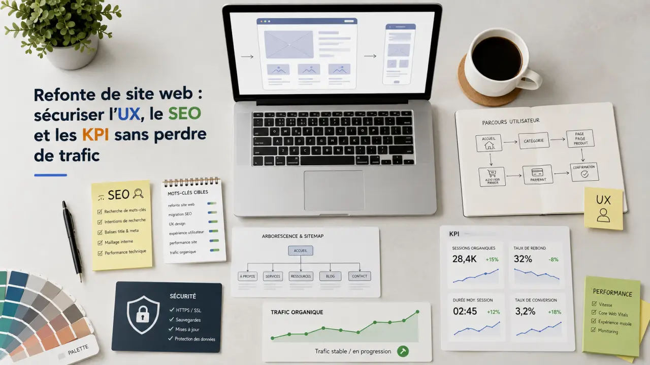 Refonte de site web : sécuriser l’UX, le SEO et les KPI sans perdre de trafic