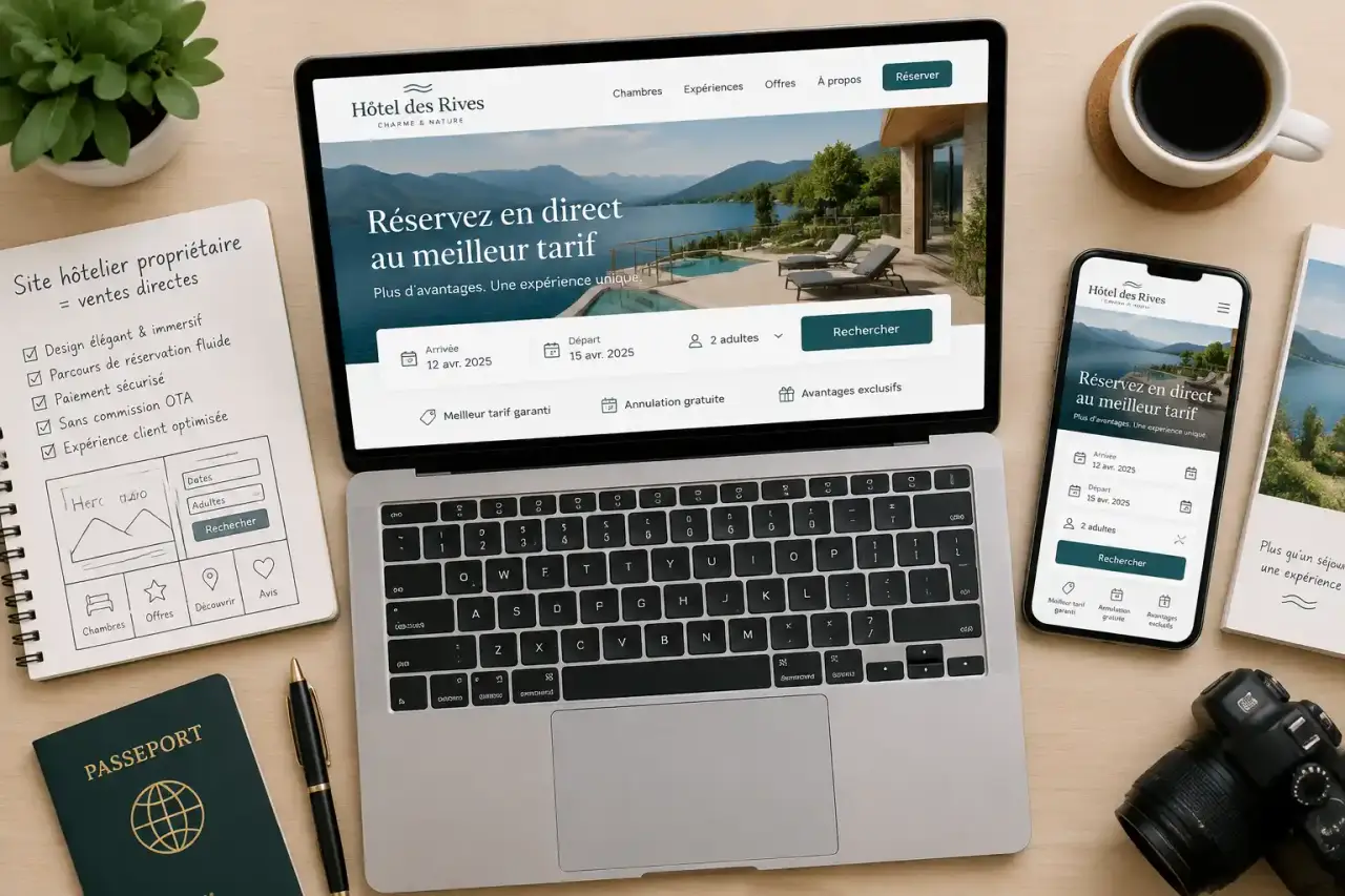 Un site hôtelier propriétaire pour vendre en direct sans dégrader l’expérience de réservation