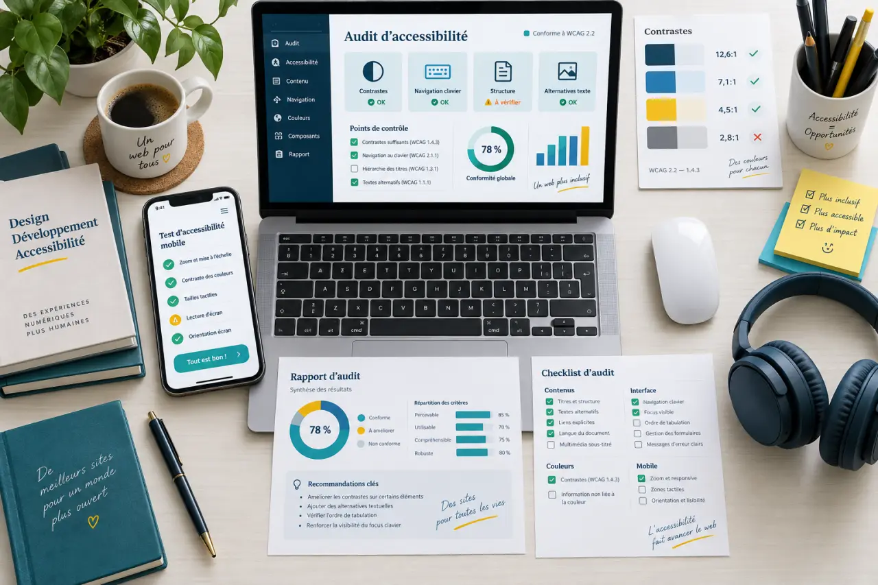 Une formation a11y audit prépare aux tests manuels, au mobile et aux livrables professionnels
